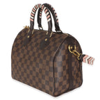 Louis Vuitton Damier Ebene Canvas Braided Speedy Bandouliere 25