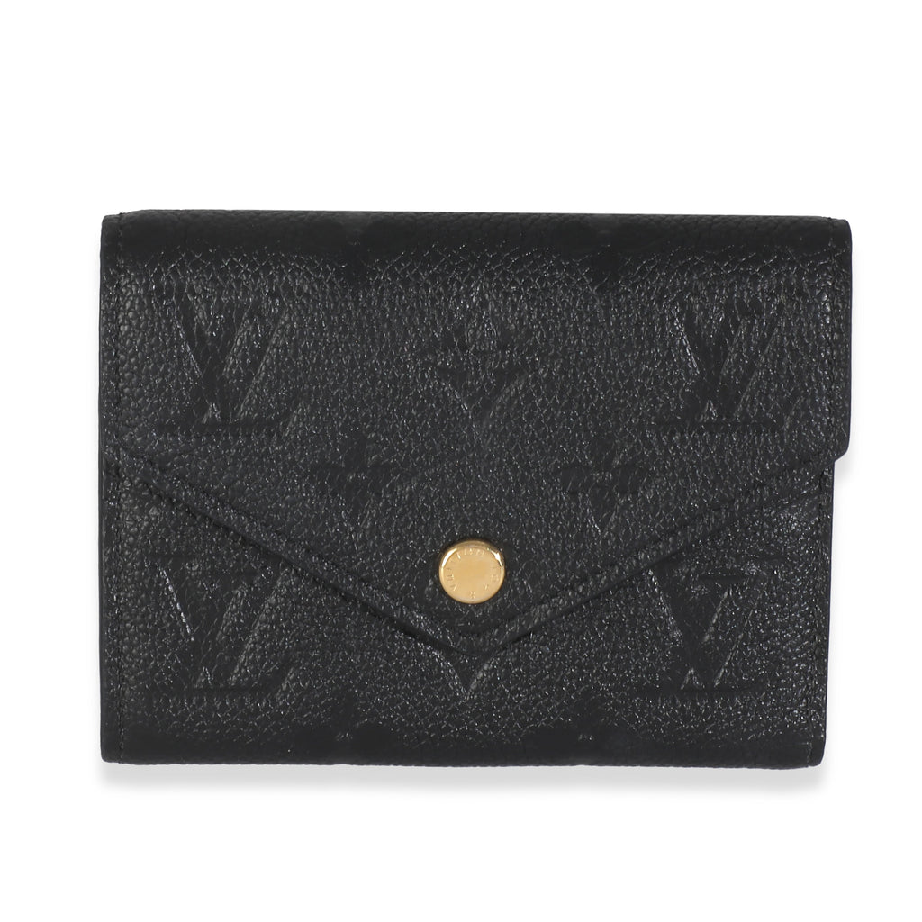 Louis Vuitton Black Monogram Empreinte Victorine Wallet