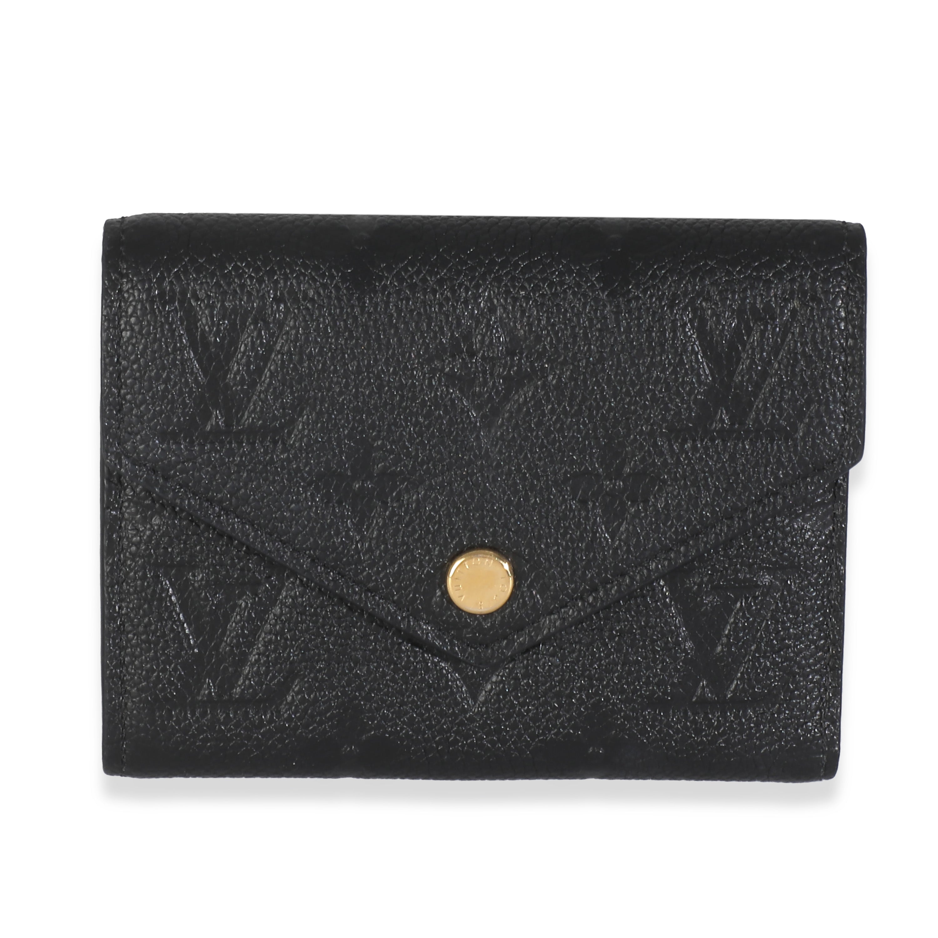 Louis Vuitton Black Monogram Empreinte Victorine Wallet