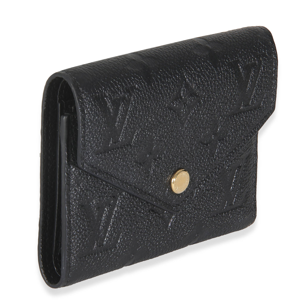 Louis Vuitton Black Monogram Empreinte Victorine Wallet
