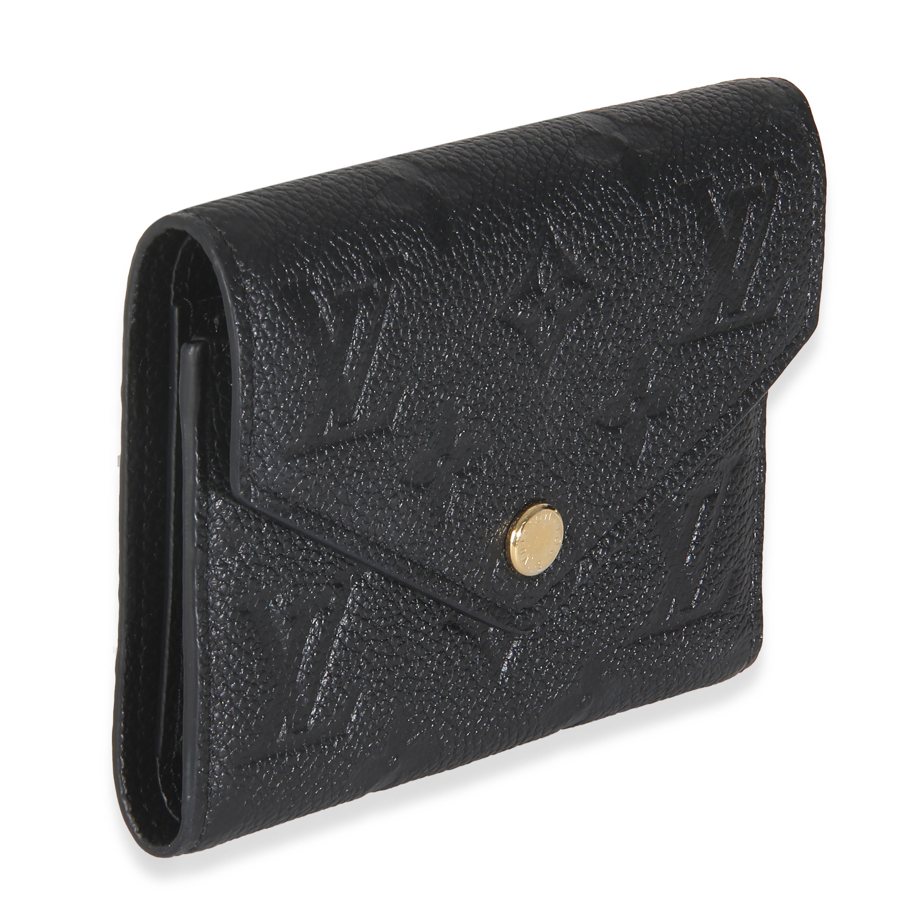 Louis Vuitton Black Monogram Empreinte Victorine Wallet