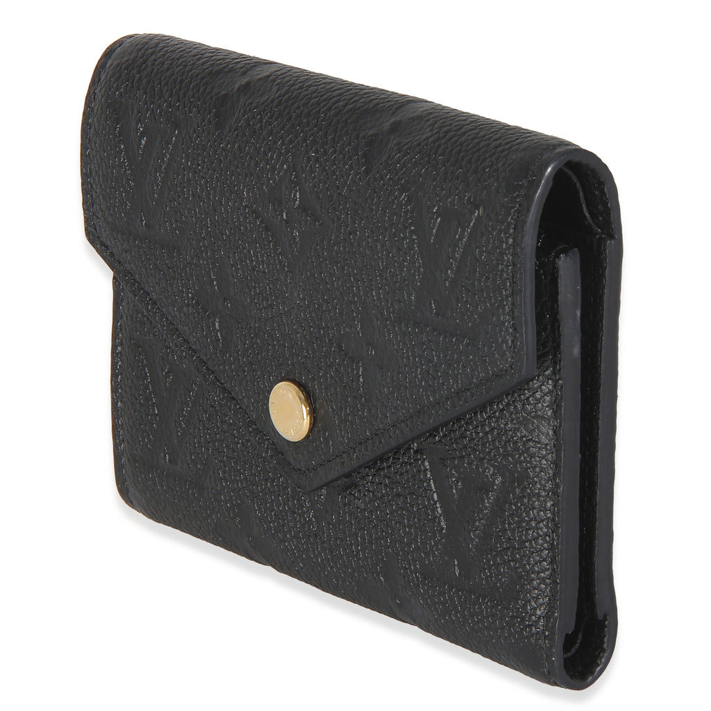 Louis Vuitton Black Monogram Empreinte Victorine Wallet
