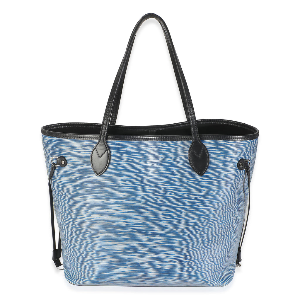 Louis Vuitton Blue Denim Epi Neverfull MM