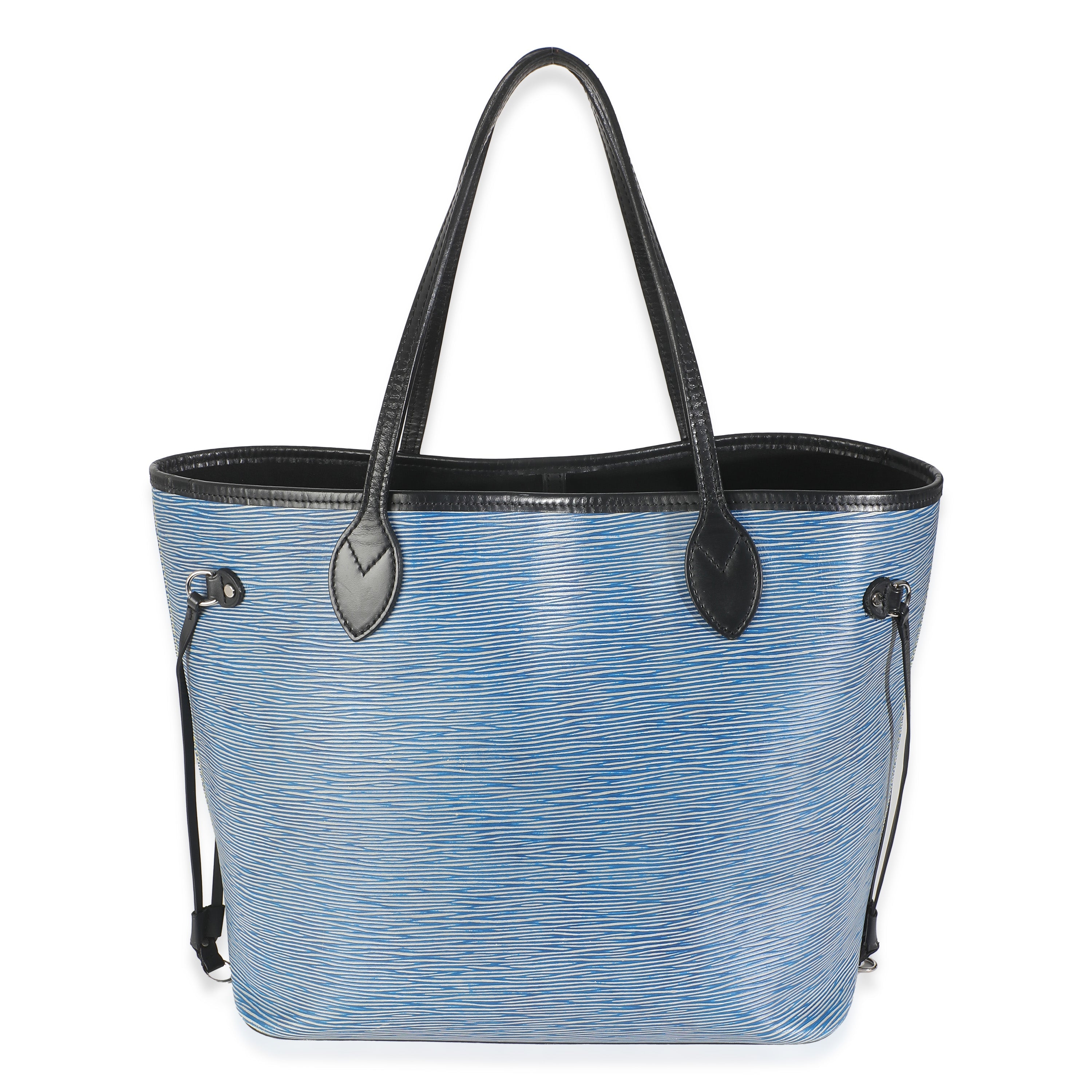 Louis Vuitton Blue Denim Epi Neverfull MM