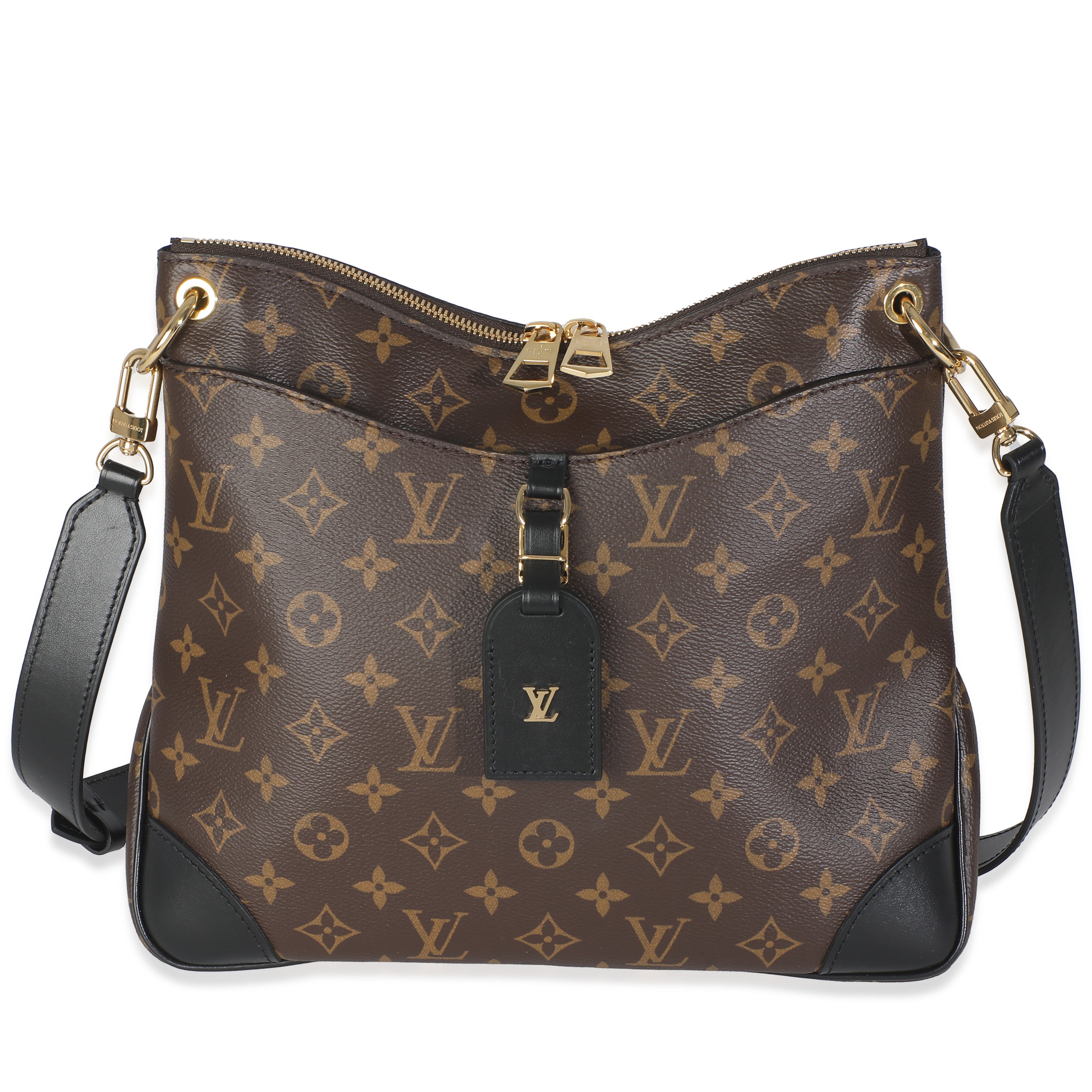 Louis Vuitton -Black Monogram Canvas Odeon MM