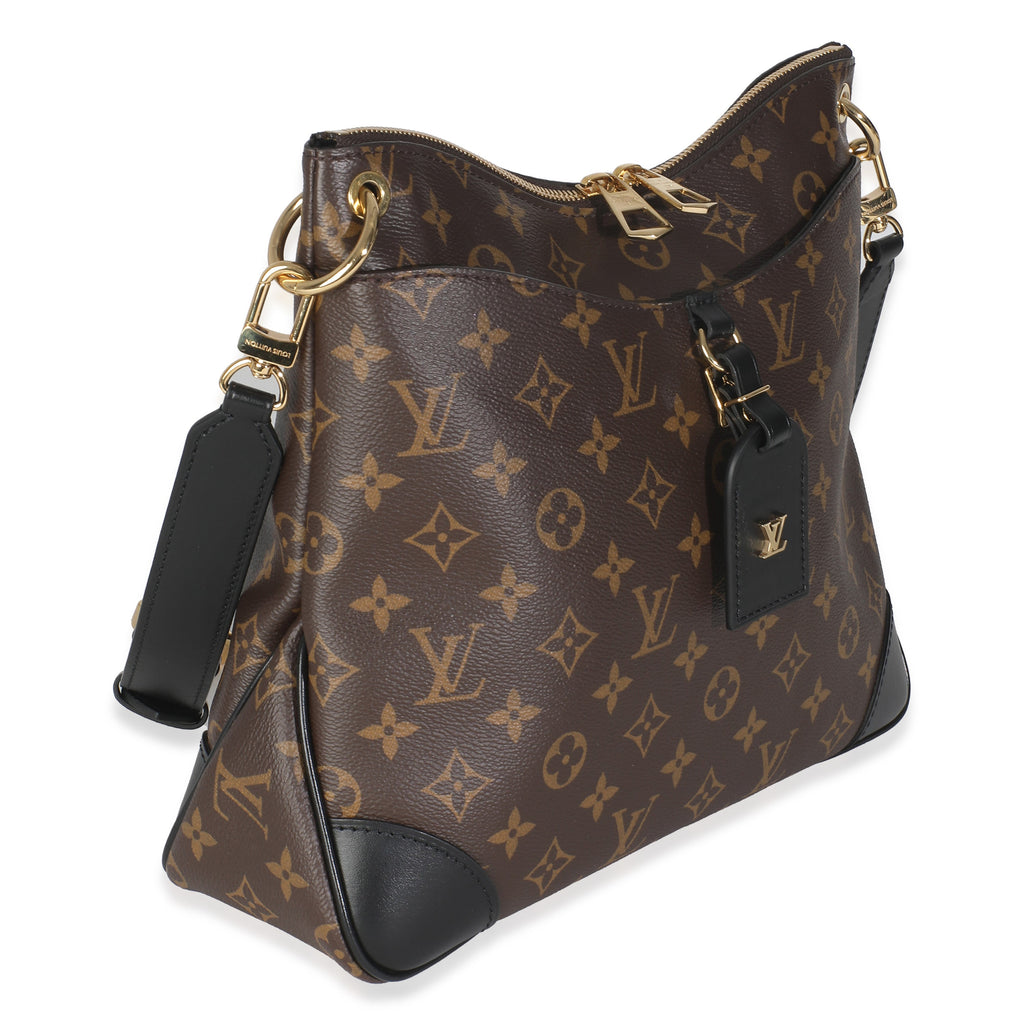 Louis Vuitton -Black Monogram Canvas Odeon MM