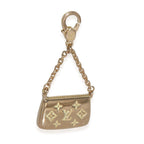 Louis Vuitton Yellow Gold  Monogram Purse Charm