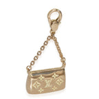 Louis Vuitton Yellow Gold  Monogram Purse Charm