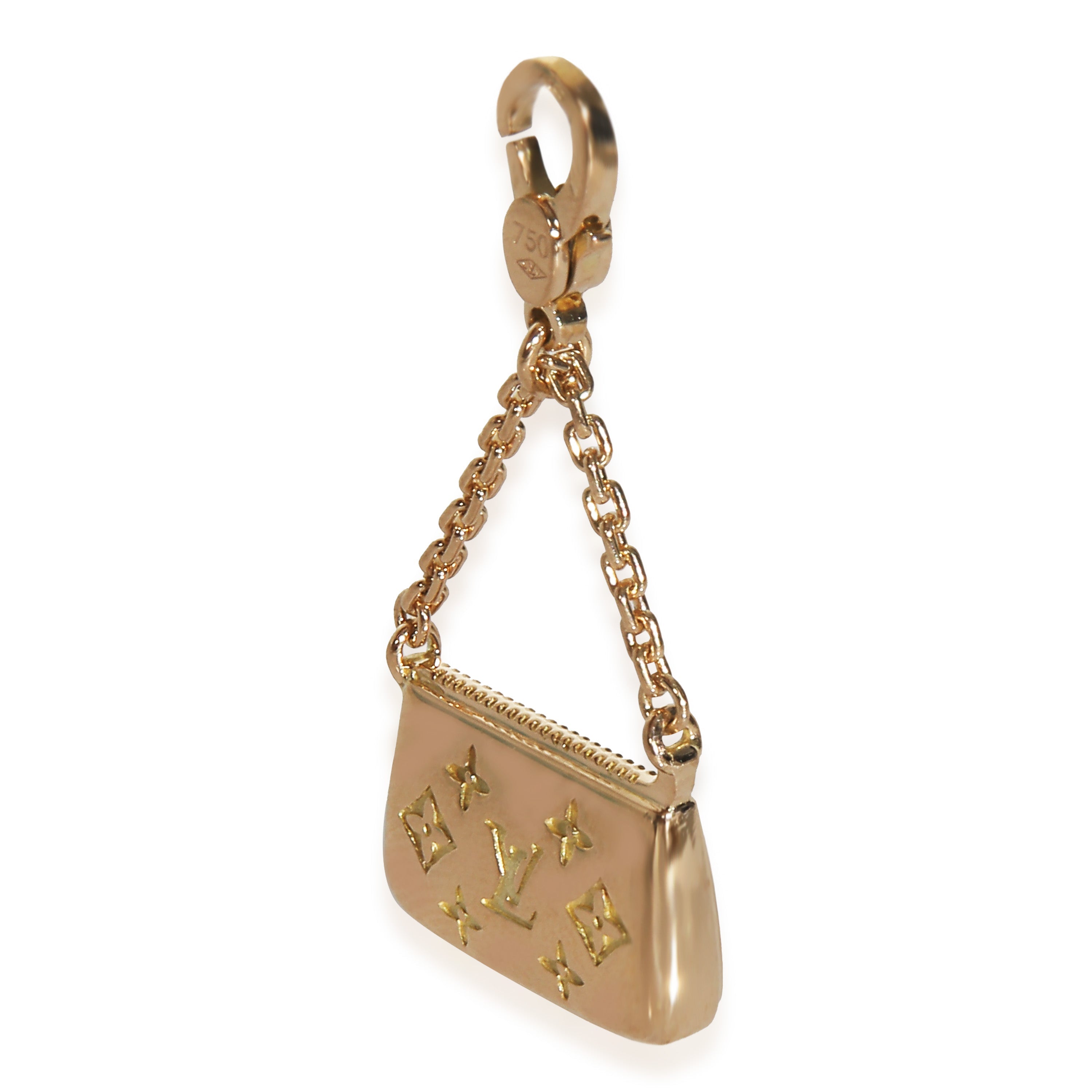 Louis Vuitton Yellow Gold  Monogram Purse Charm
