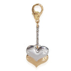 Louis Vuitton White Gold & Yellow Gold  Double Heart Charm