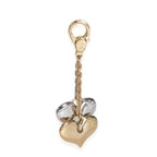 Louis Vuitton White Gold & Yellow Gold  Double Heart Charm