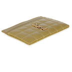 Saint Laurent Olive Drab Quilted Lambskin Cassandre Credit Card Case