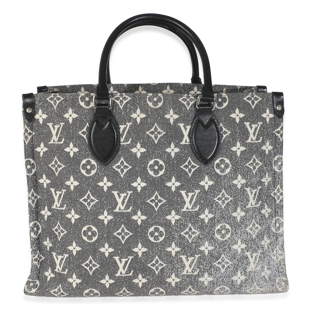 Louis Vuitton Black Monogram Denim Onthego MM