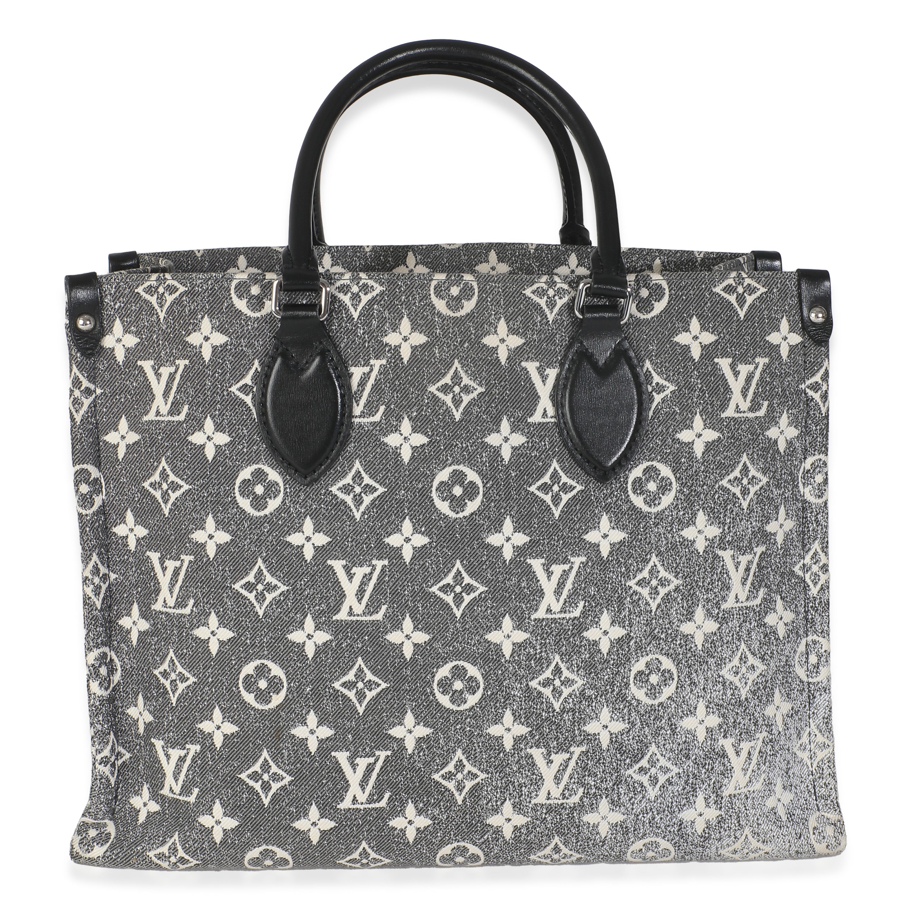 Louis Vuitton Black Monogram Denim Onthego MM
