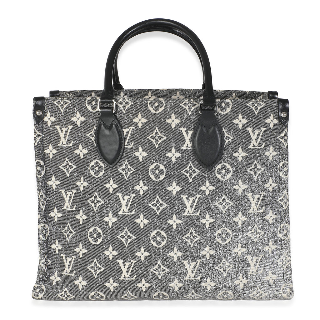 Louis Vuitton Black Monogram Denim Onthego MM