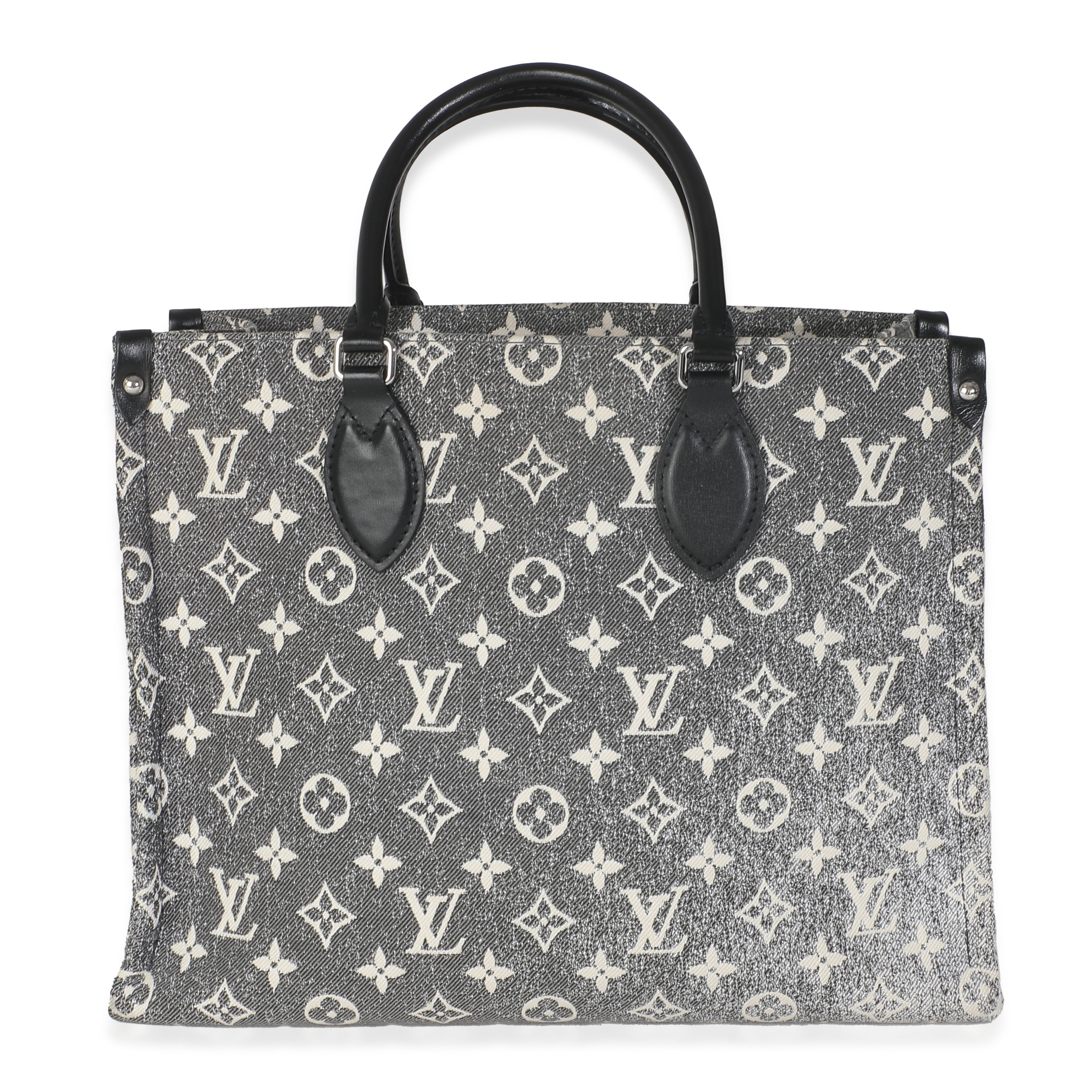 Louis Vuitton Black Monogram Denim Onthego MM