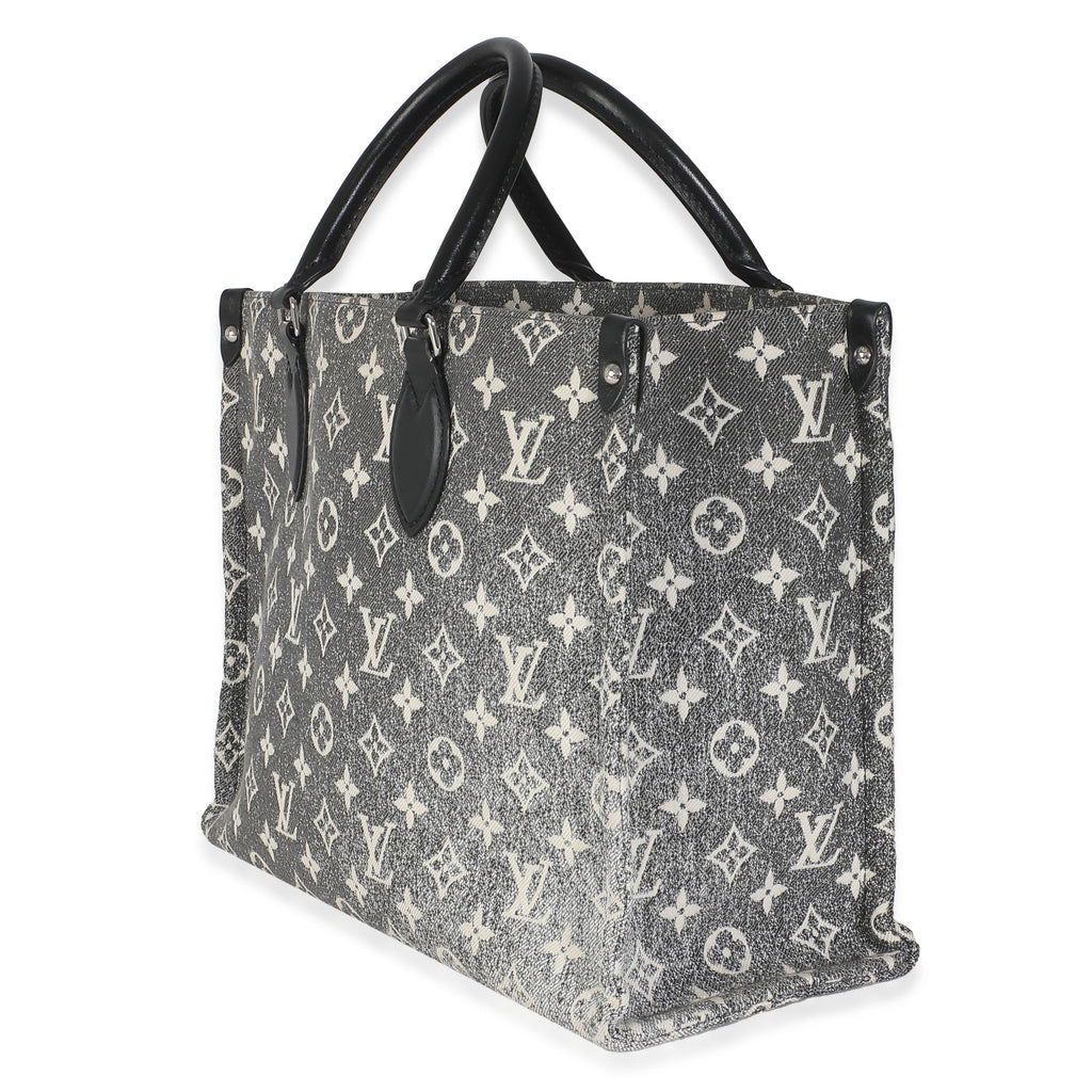 Louis Vuitton Black Monogram Denim Onthego MM