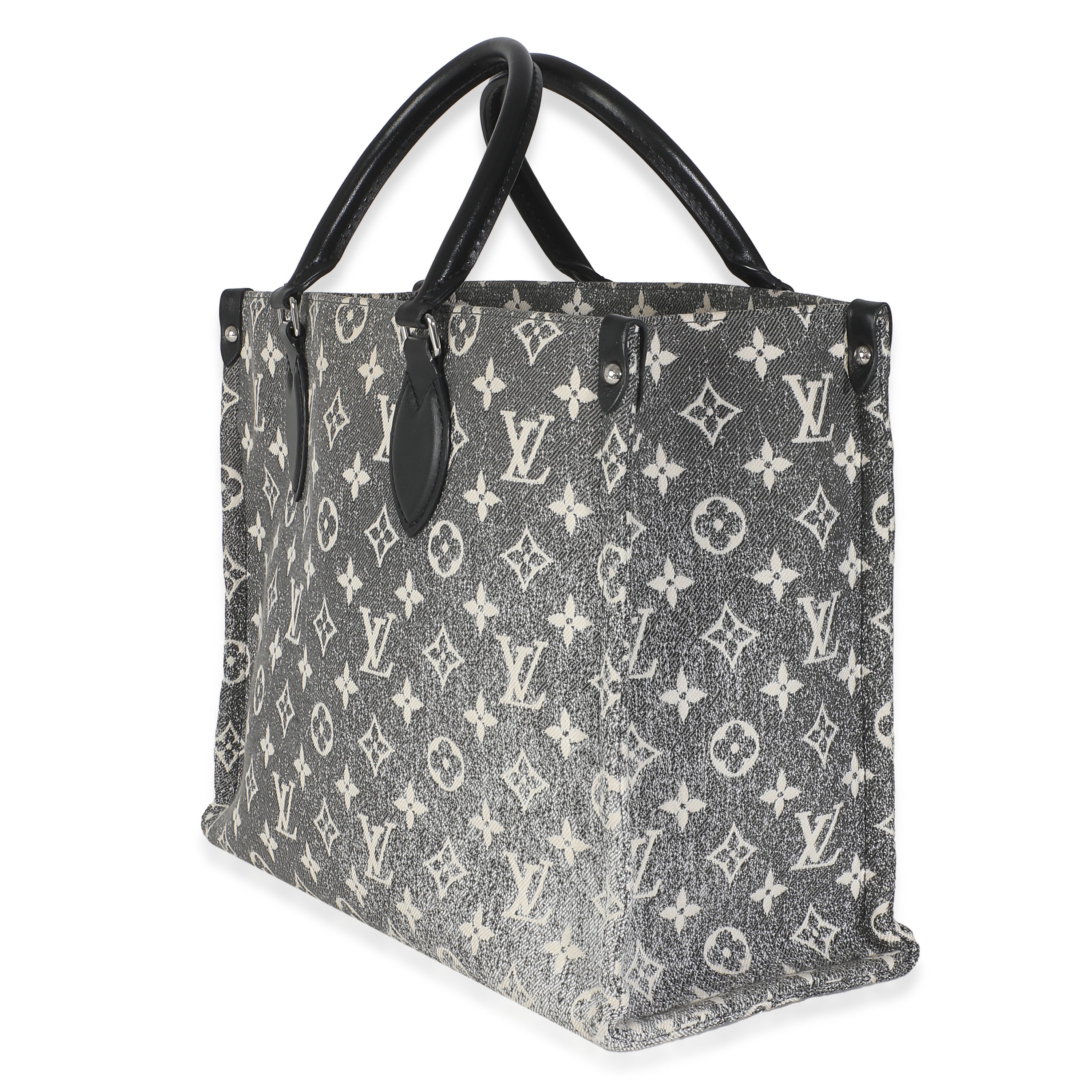 Louis Vuitton Black Monogram Denim Onthego MM