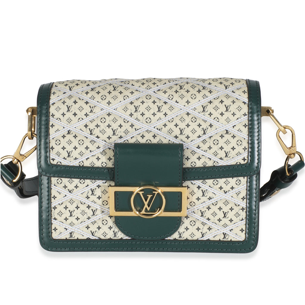 Louis Vuitton Denim Printed Monogram Mini Dauphine