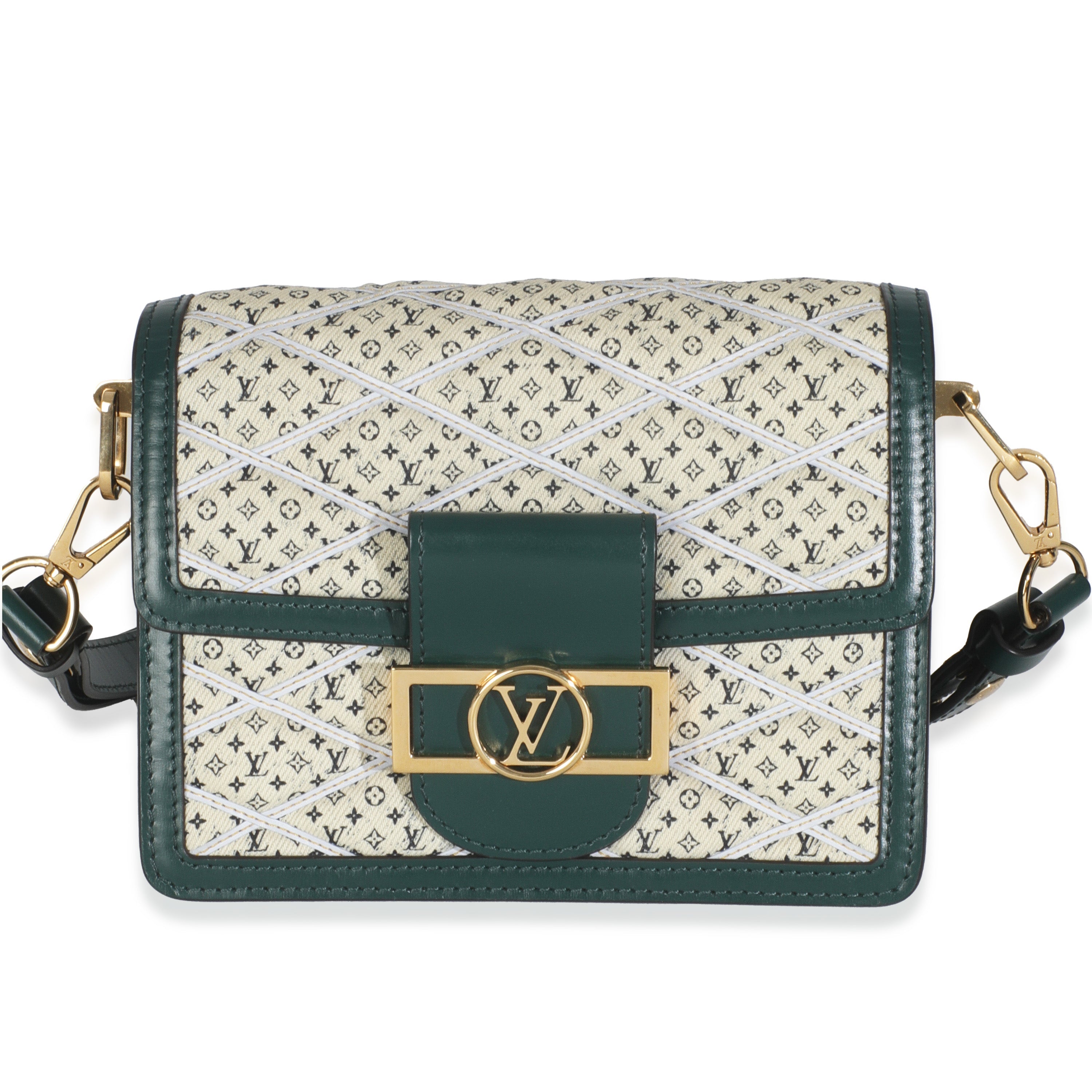 Louis Vuitton Denim Printed Monogram Mini Dauphine