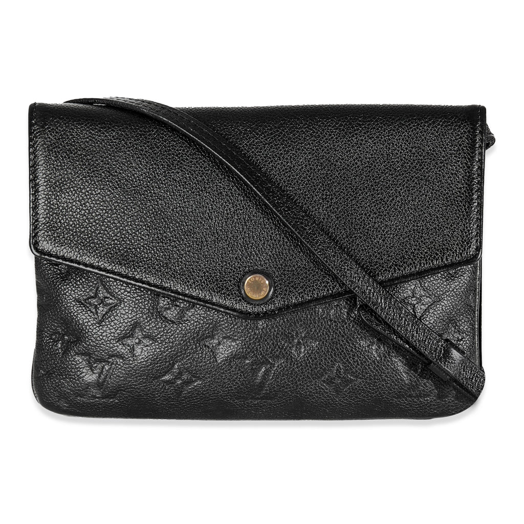 Louis Vuitton Black Monogram Empreinte Twice Bag