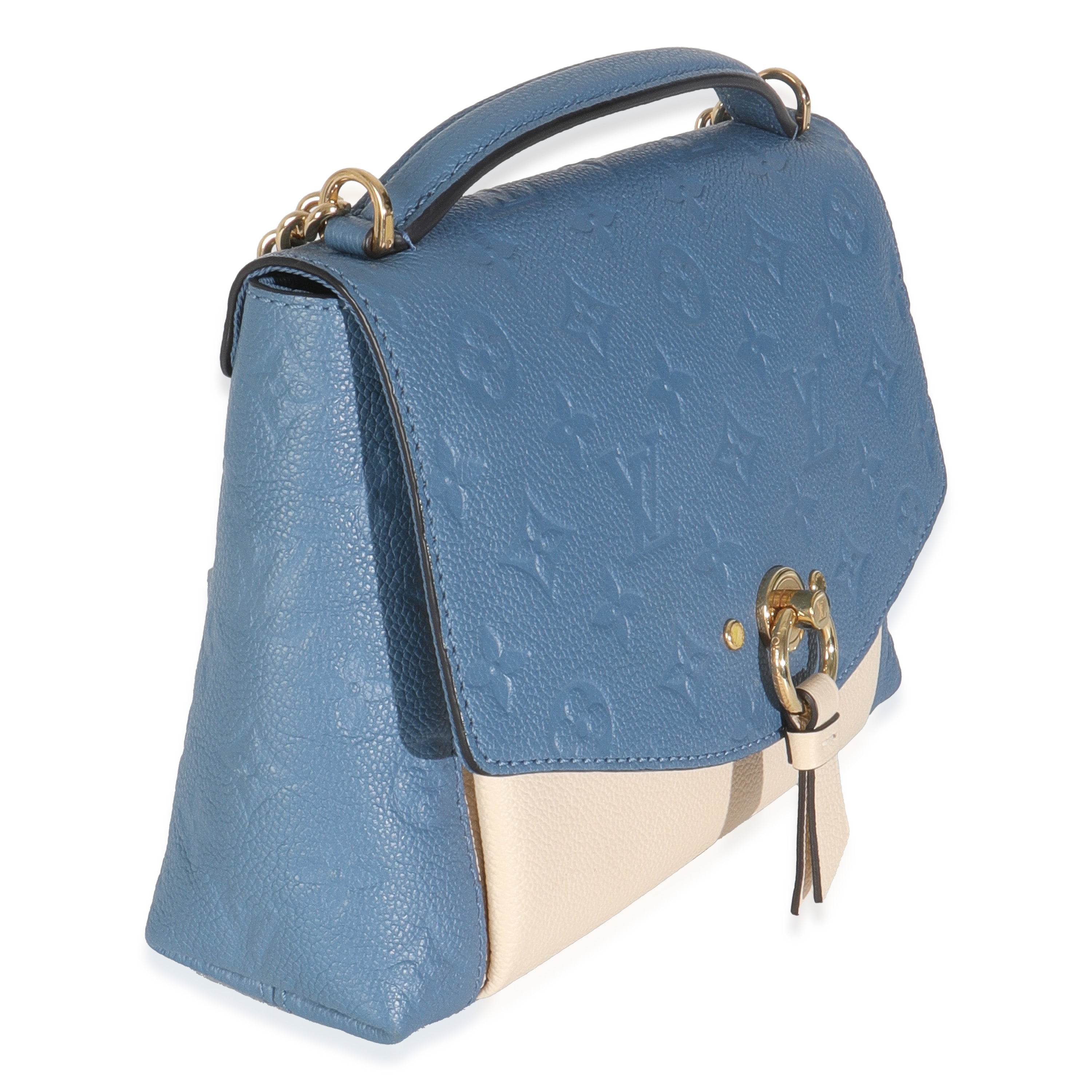 Louis Vuitton Denim Creme Monogram Empreinte Blanche BB