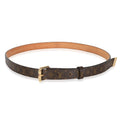 Louis Vuitton Monogram Canvas Gold Buckle Belt 90/36
