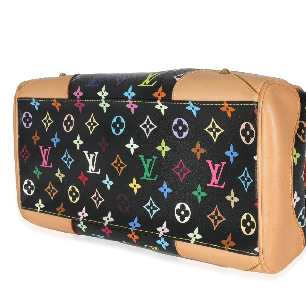 Louis Vuitton Black Monogram Multicolor Canvas Claudia
