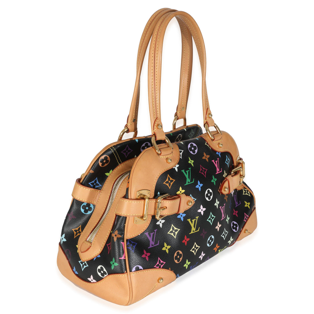 Louis Vuitton Black Monogram Multicolor Canvas Claudia