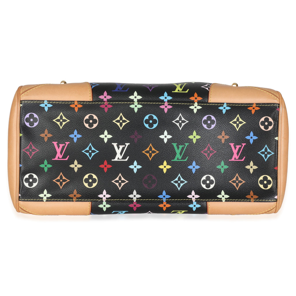 Louis Vuitton Black Monogram Multicolor Canvas Claudia