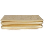 Louis Vuitton Gold Metallic Lambskin Embossed Monogram Pochette Coussin