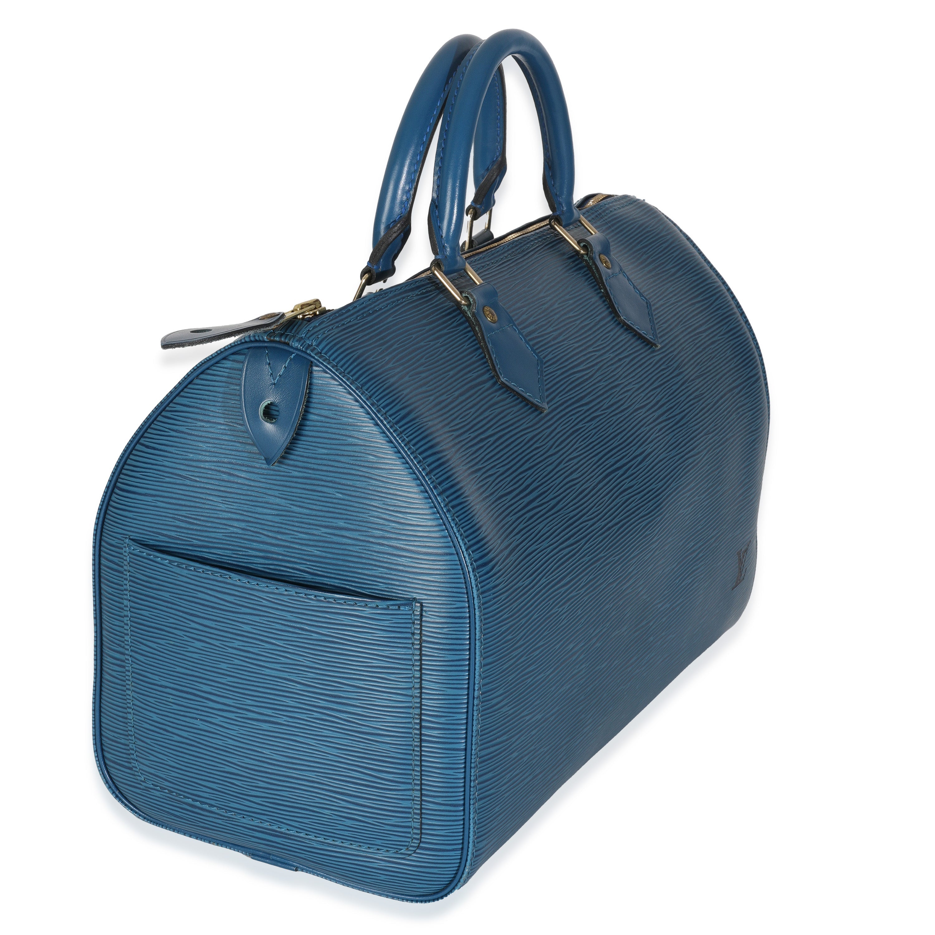 Louis Vuitton Toledo Blue Epi Speedy 30