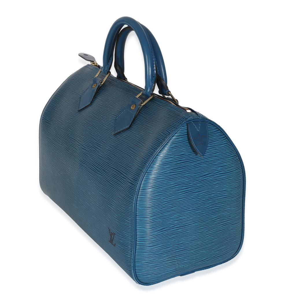 Louis Vuitton Toledo Blue Epi Speedy 30