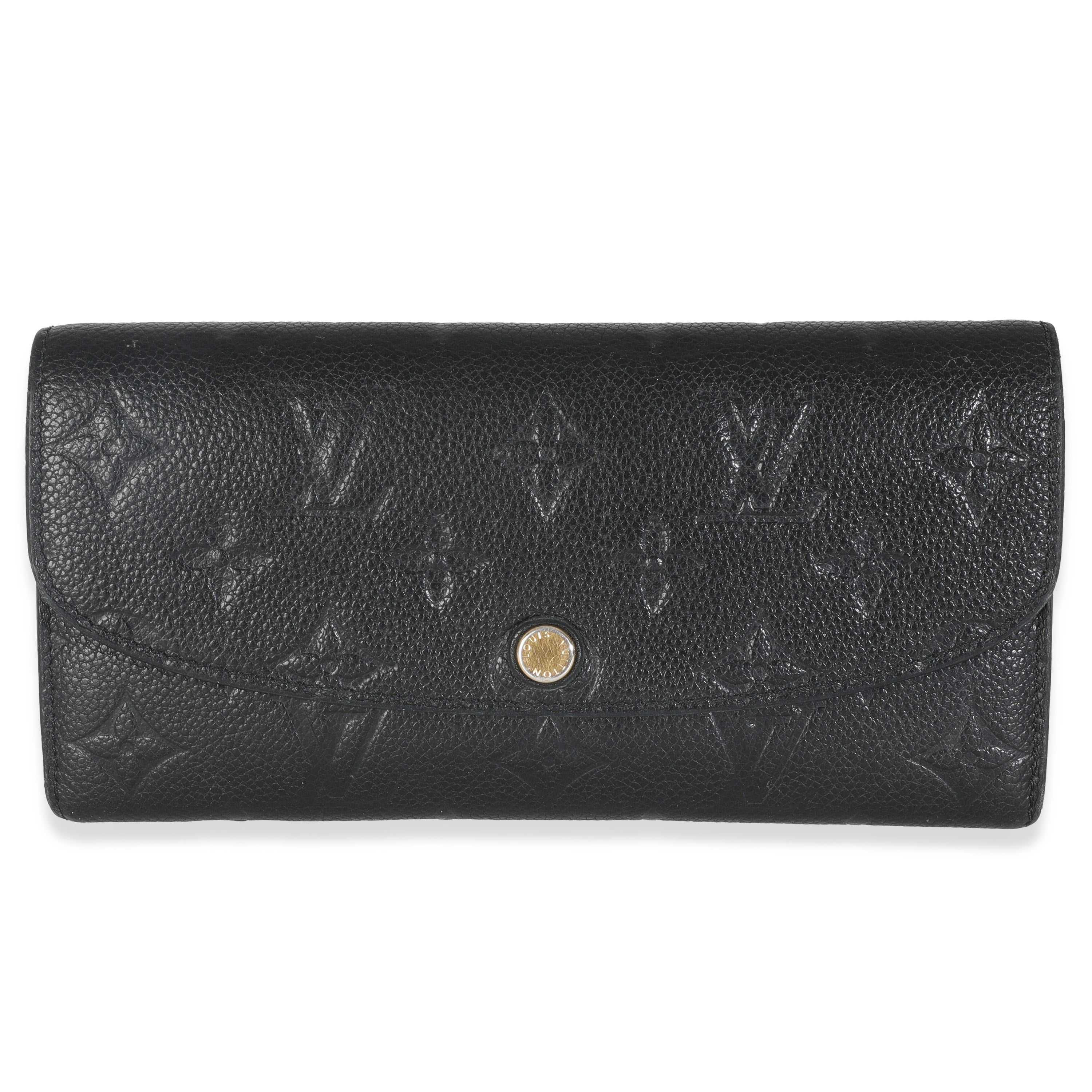 Louis Vuitton Black Monogram Empreinte Emilie Wallet