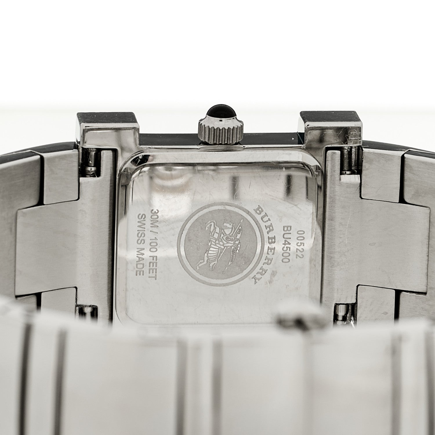 Burberry Stainless Steel Diamond Mother of Pearl 24mm Quartz Watch BU4500