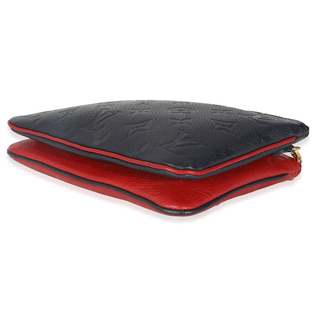 Louis Vuitton Marine Rouge Monogram Empreinte Double Zip Pochette