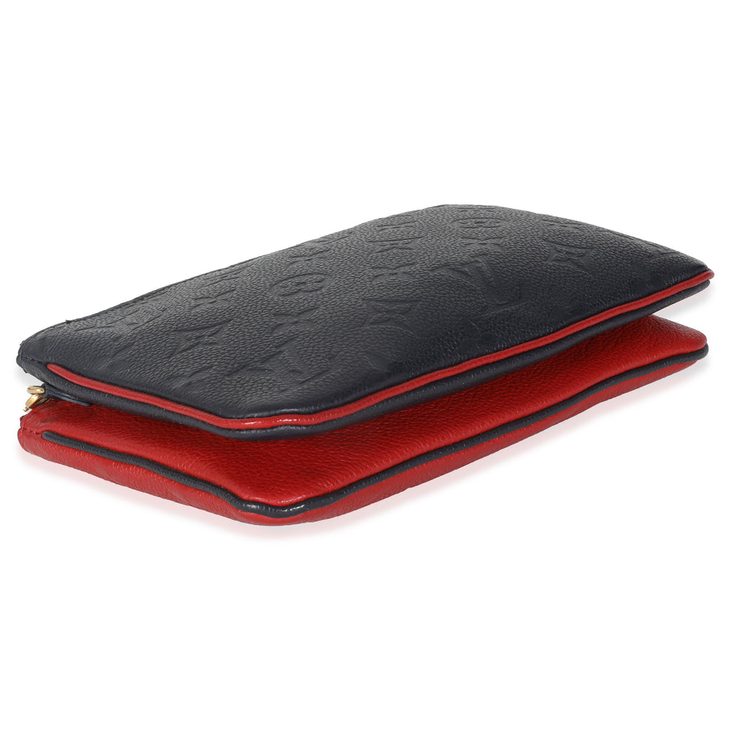 Louis Vuitton Marine Rouge Monogram Empreinte Double Zip Pochette