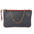 Louis Vuitton Marine Rouge Monogram Empreinte Double Zip Pochette