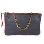 Louis Vuitton Marine Rouge Monogram Empreinte Double Zip Pochette