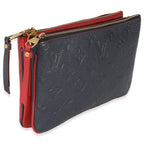 Louis Vuitton Marine Rouge Monogram Empreinte Double Zip Pochette