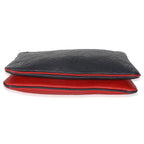 Louis Vuitton Marine Rouge Monogram Empreinte Double Zip Pochette