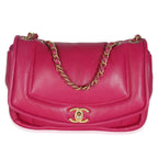 Chanel Dark Pink Lambskin Medium Simply Flap Bag
