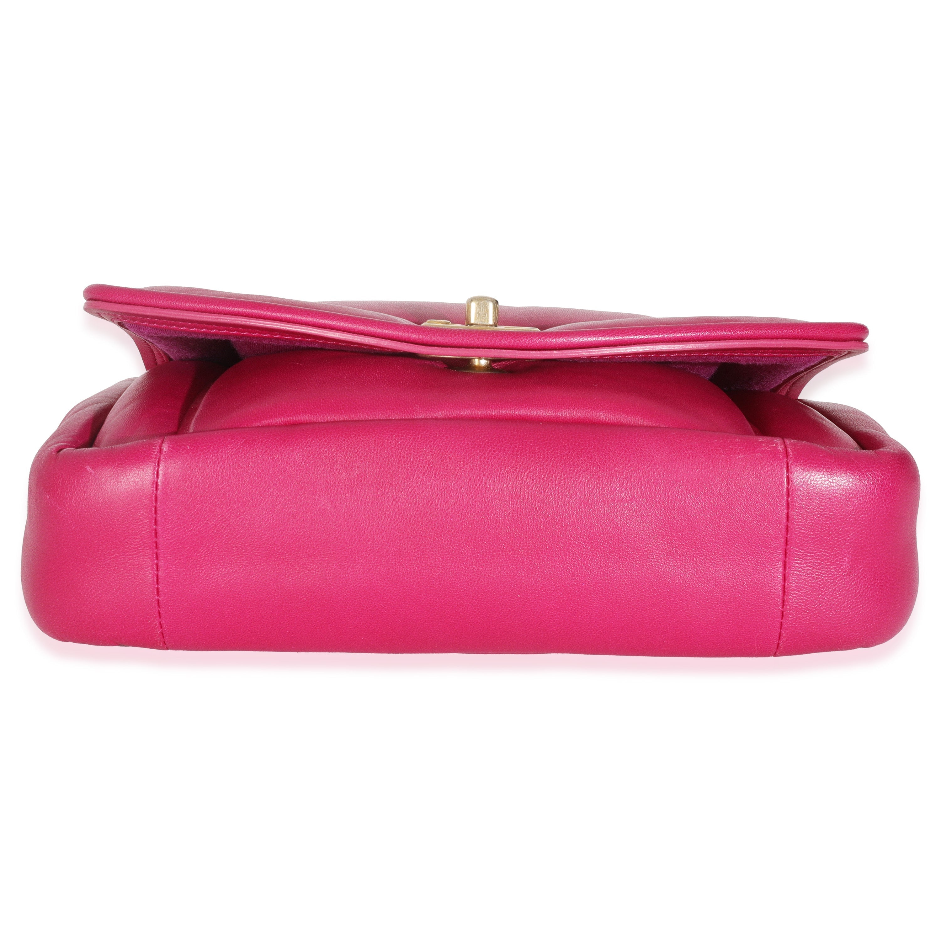 Chanel Dark Pink Lambskin Medium Simply Flap Bag