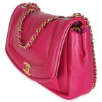 Chanel Dark Pink Lambskin Medium Simply Flap Bag
