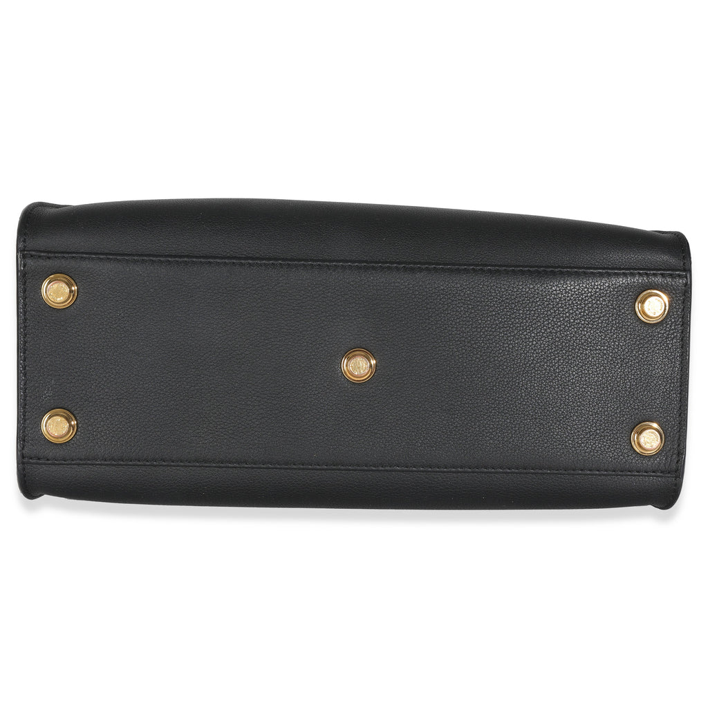 Louis Vuitton Black Calfskin Monogram Tufting On My Side MM