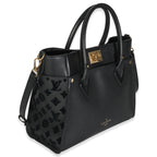 Louis Vuitton Black Calfskin Monogram Tufting On My Side MM