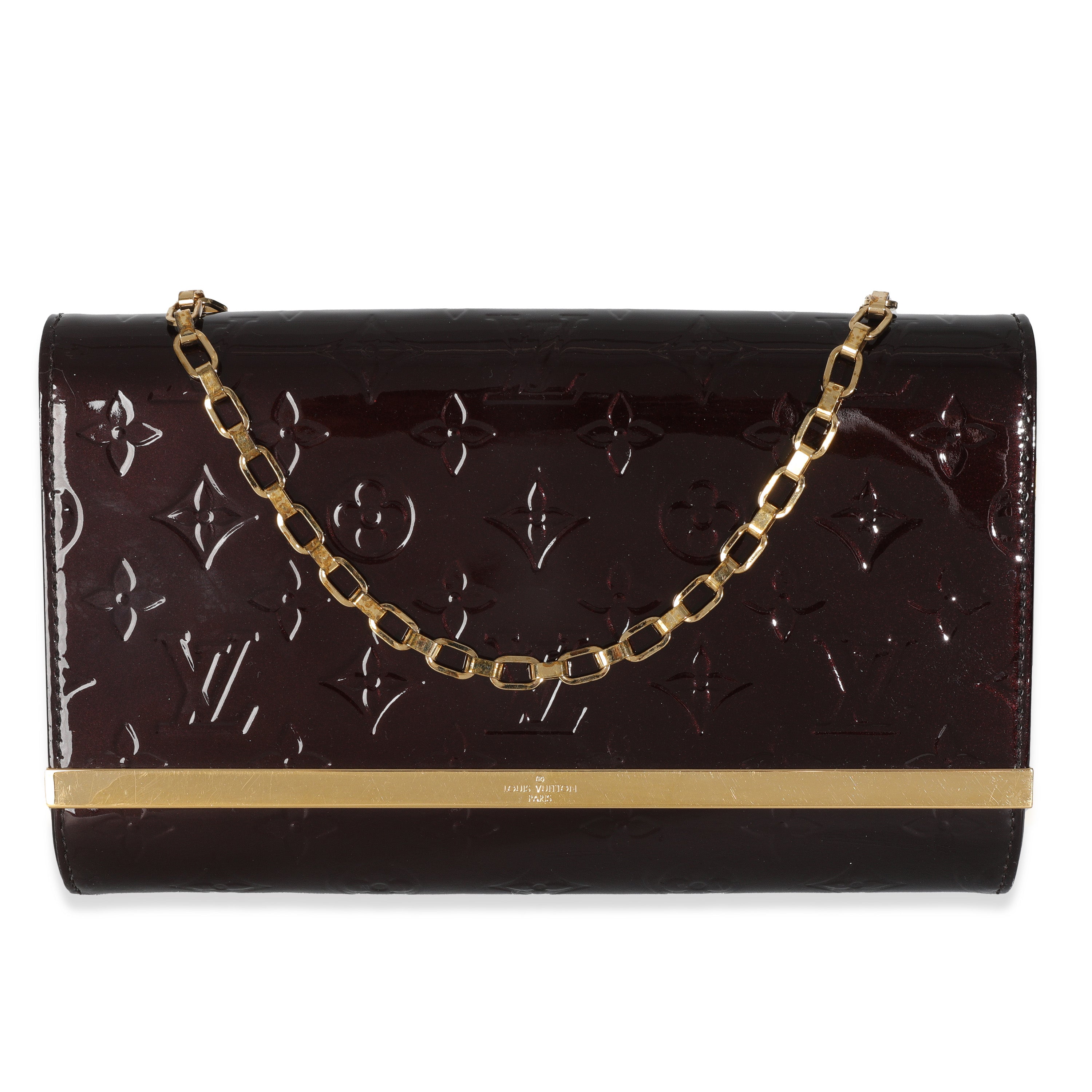 Louis Vuitton Amarante Monogram Vernis Ana Clutch