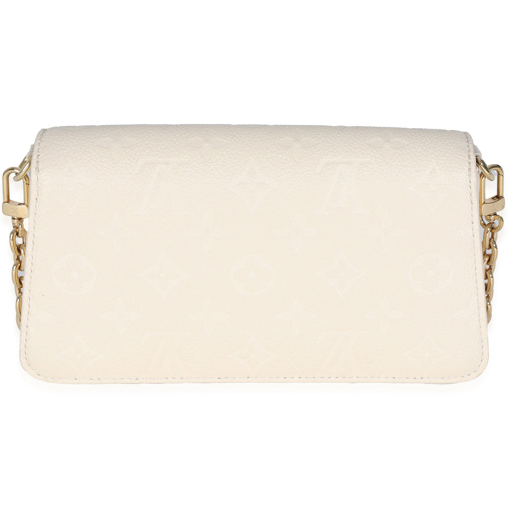 Louis Vuitton Monogram Empreinte Cream Wallet On Chain Metis