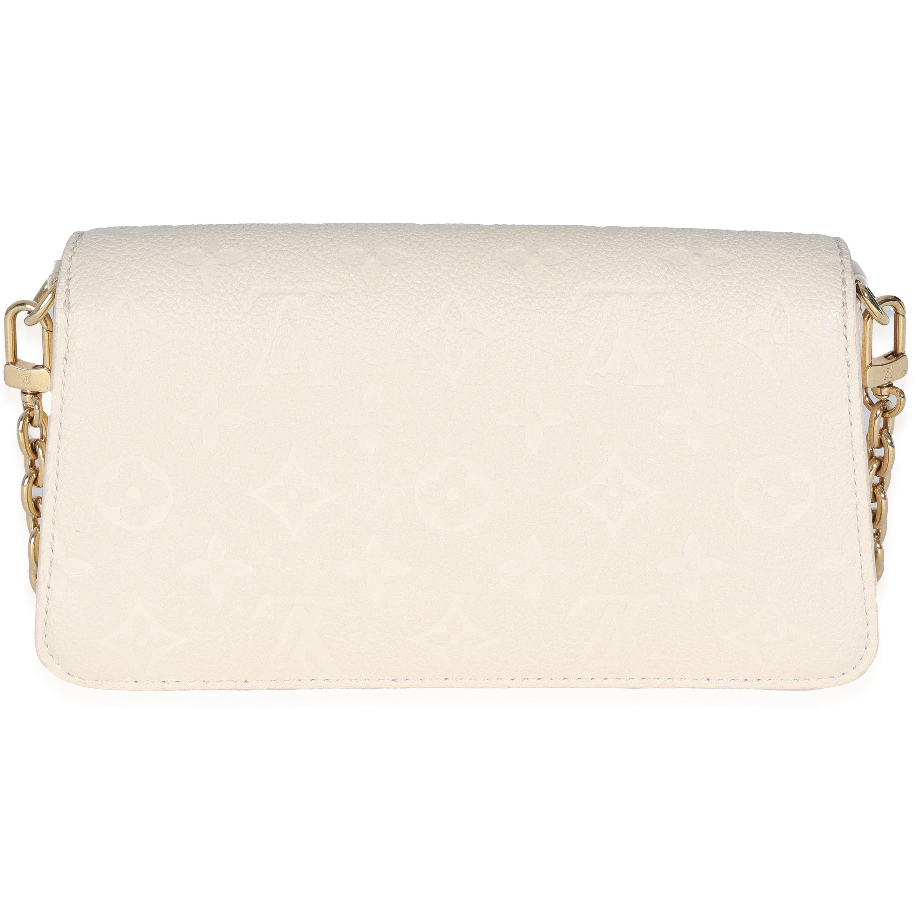 Louis Vuitton Monogram Empreinte Cream Wallet On Chain Metis