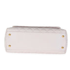 Chanel Light Pink Quilted Caviar Medium Coco Top Handle Handbag